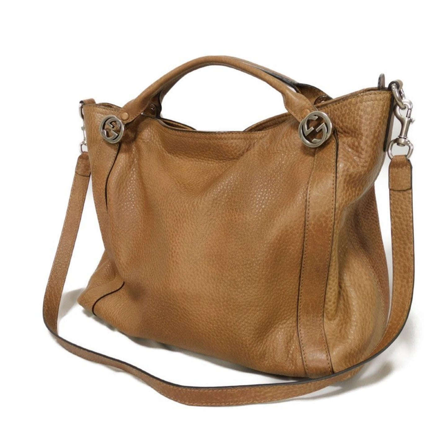 Gucci Miss Gg Brown Leather Handbag Shoulder Bag