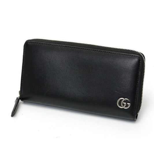 Gucci Black Leather Long Wallet (Bi-Fold)