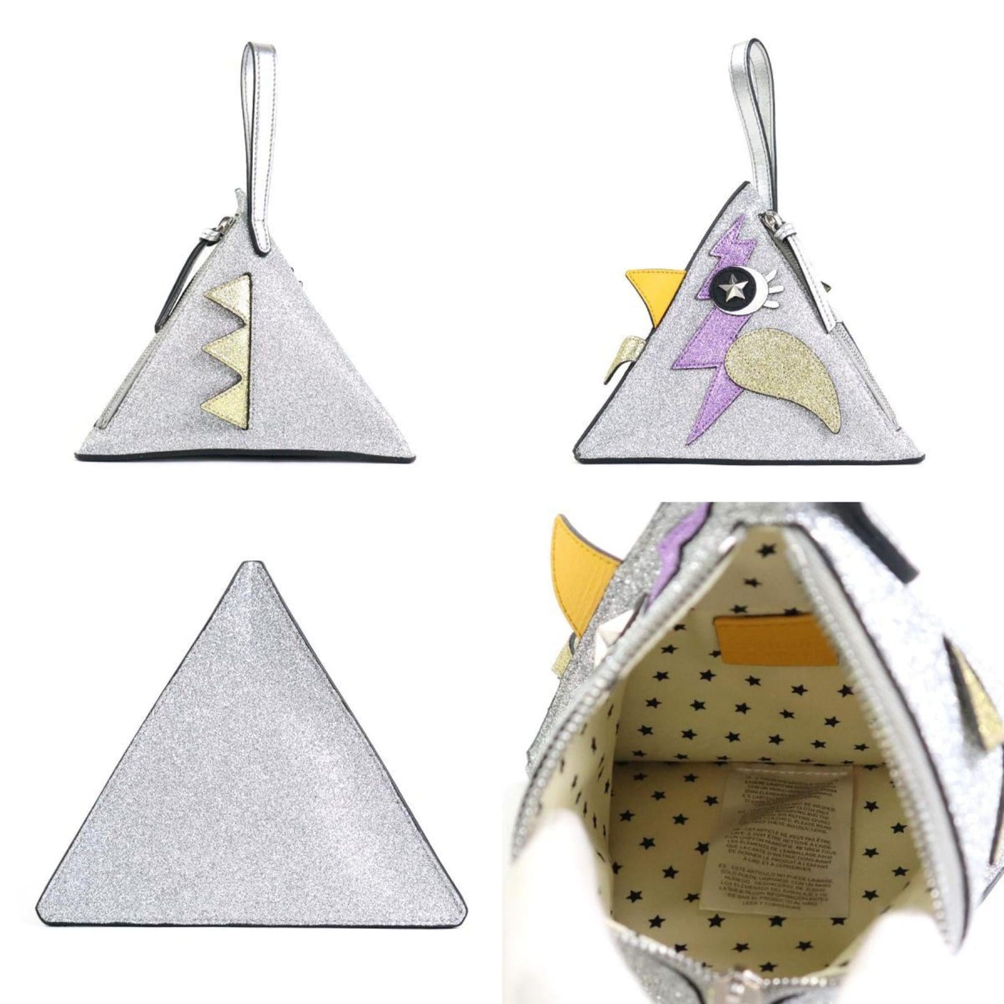 Gucci Multi-Color Silver Leather Handbag