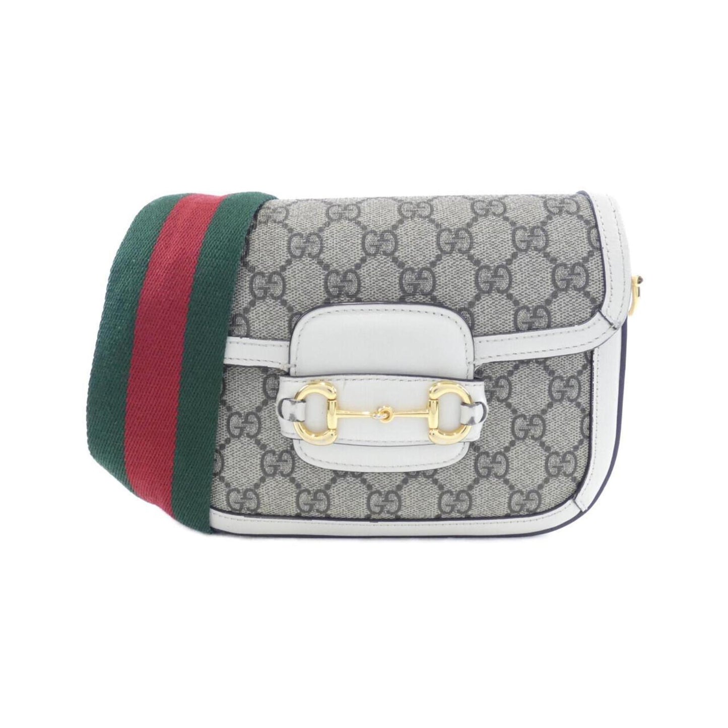 Gucci Beige White Gg Supreme Leather Shoulder Bag