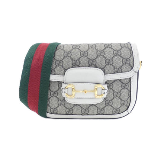 Gucci Beige White Gg Supreme Leather Shoulder Bag