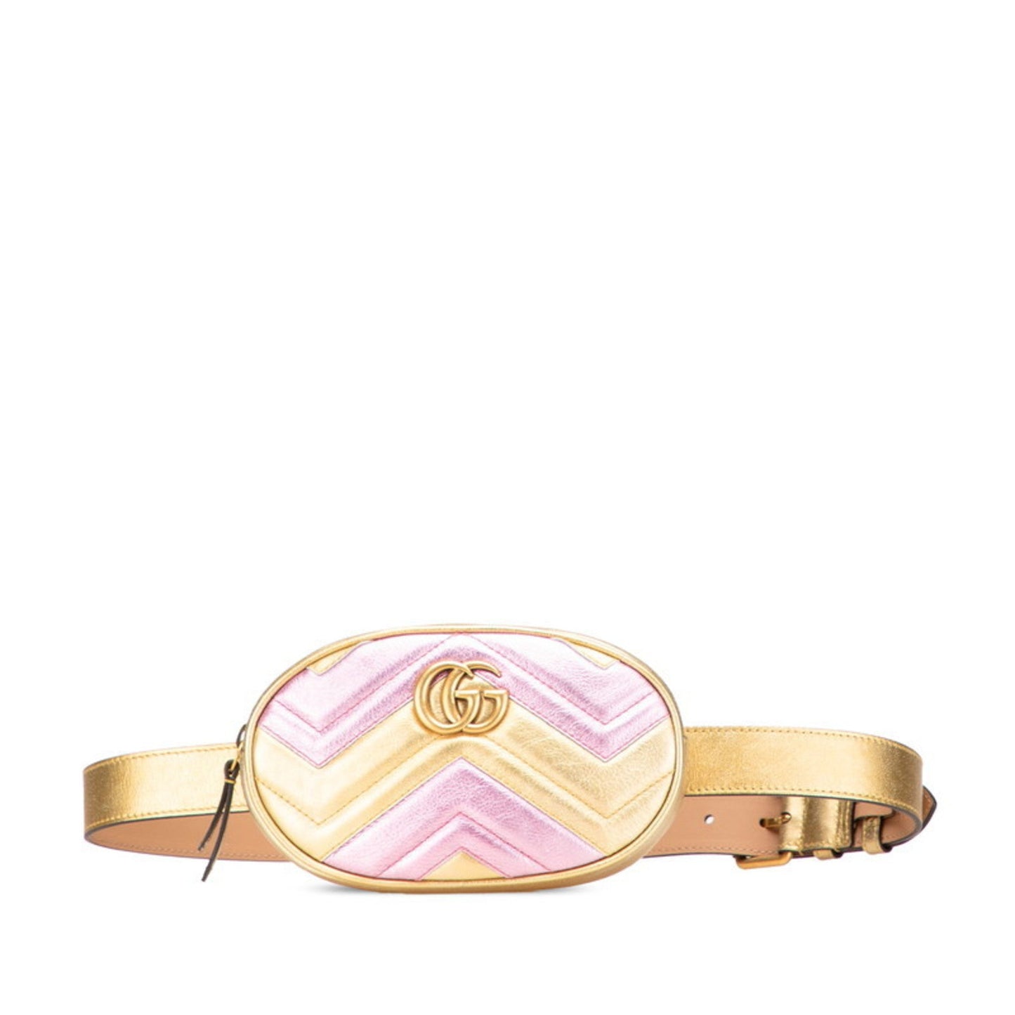 Gucci Gold Pink Leather Fanny Pack