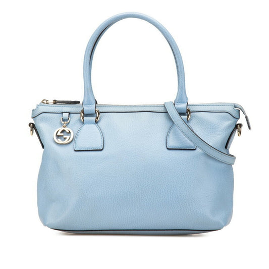 Gucci Light Blue Leather Handbag Shoulder Bag