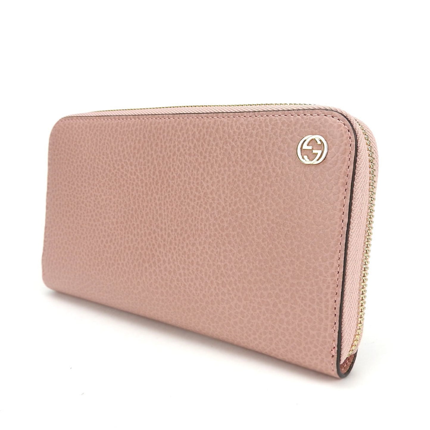 Gucci Pink Leather Long Wallet (Bi-Fold)