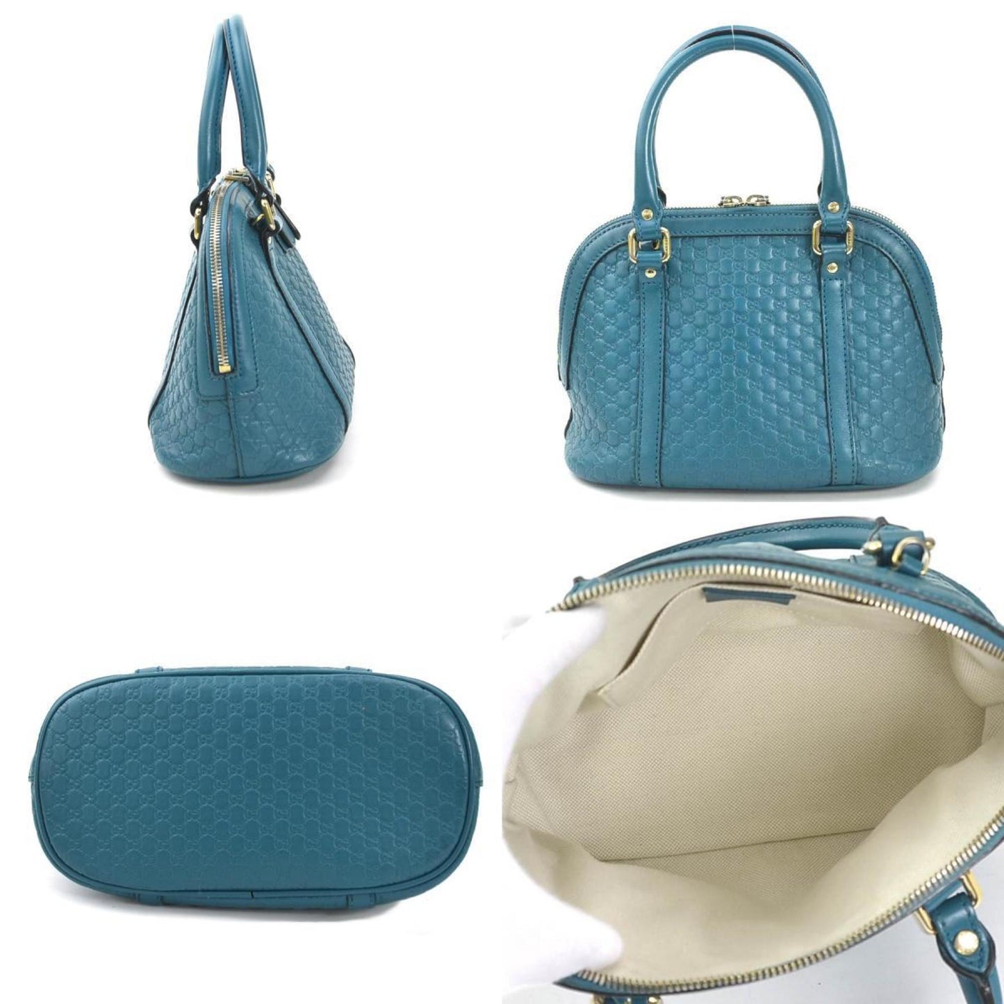 Gucci Teal Leather Handbag Shoulder Bag