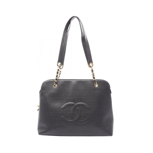 Chanel Black Leather Tote Bag