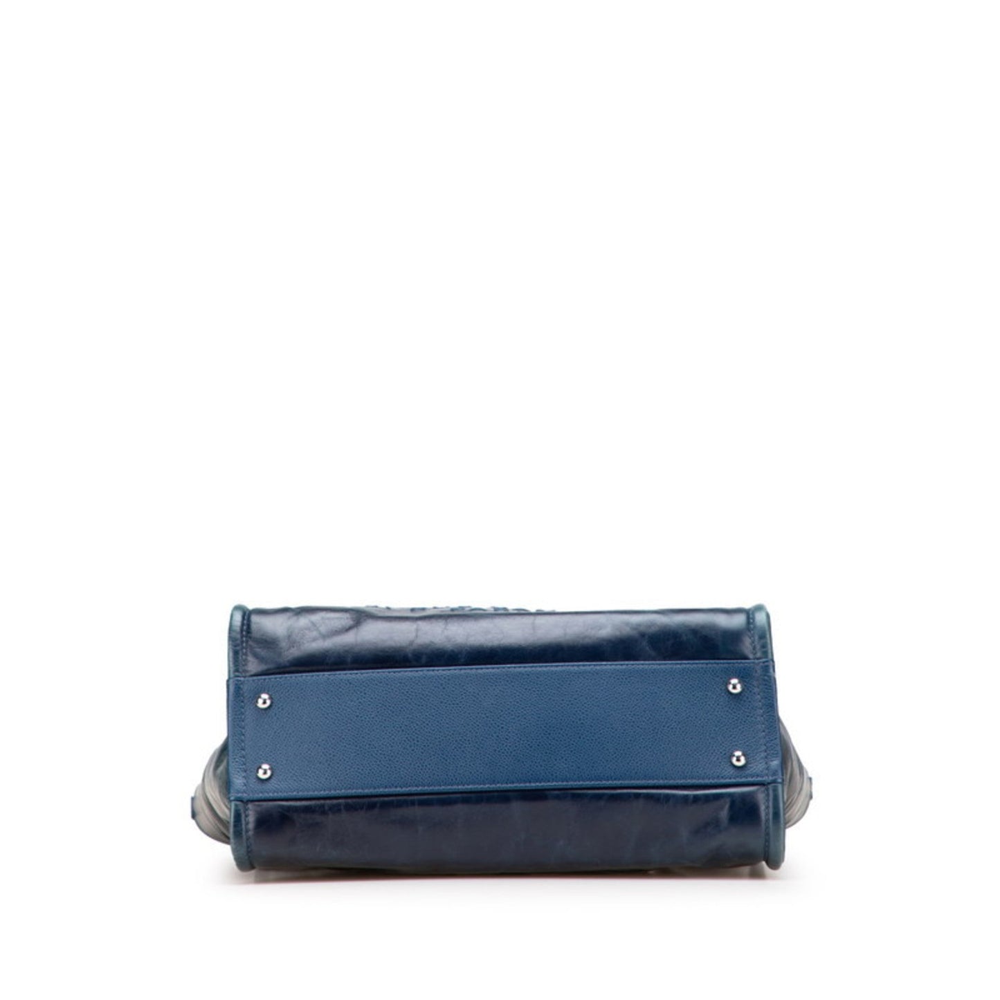 Chanel Blue Leather Shoulder Bag Tote Bag