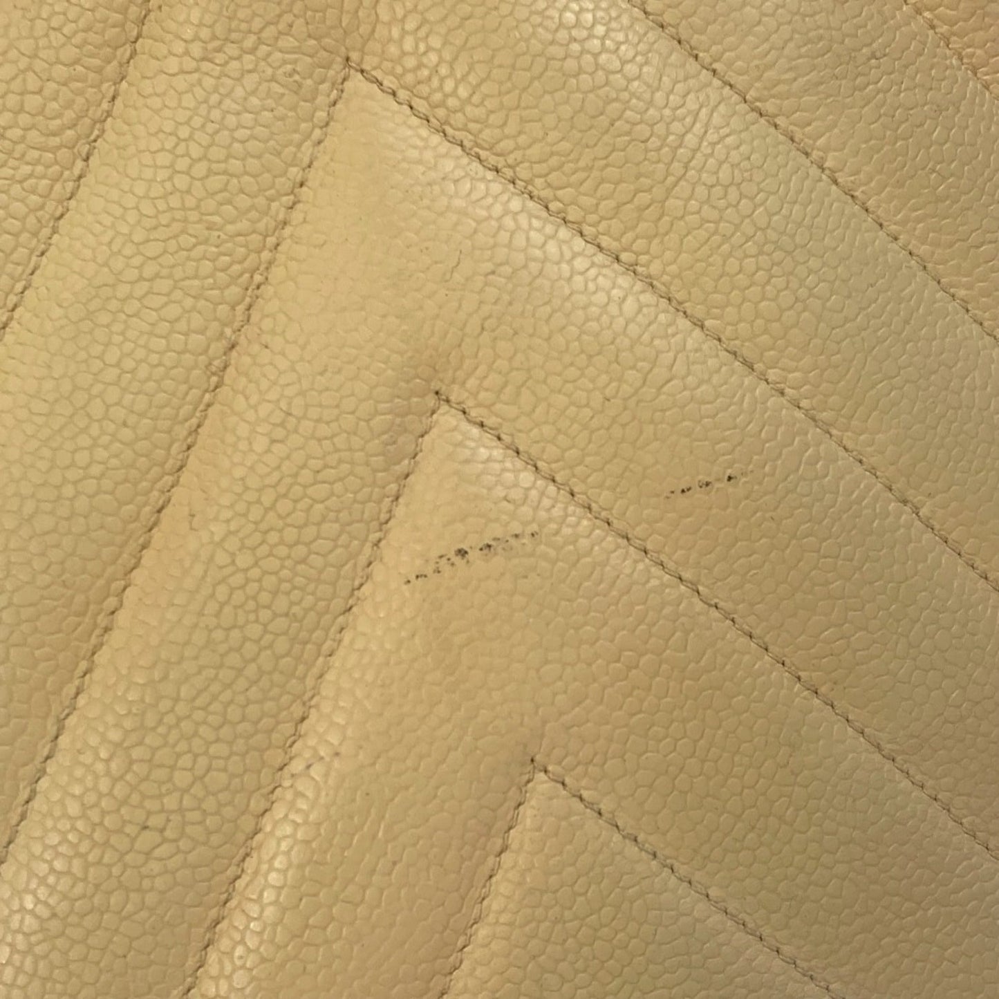 Chanel Yellow Grained Calfskin Shoulder Bag Tote Bag