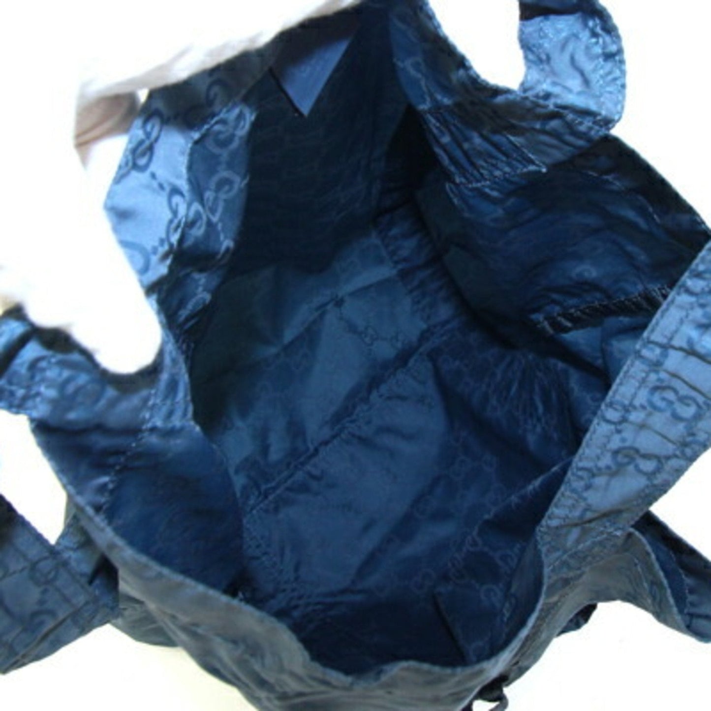 Gucci Navy Nylon Eco-Bag Tote Bag