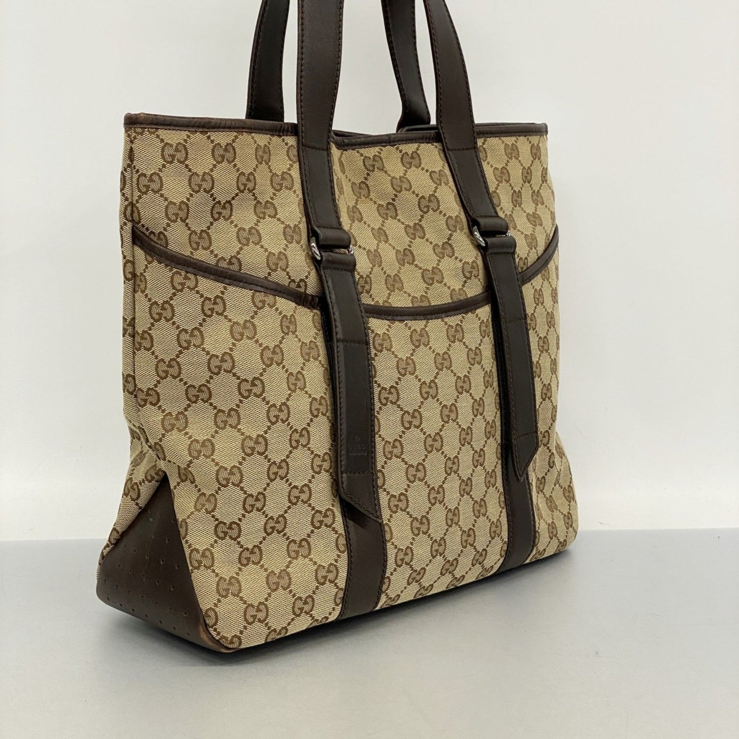 Gucci Brown Canvas Tote Bag