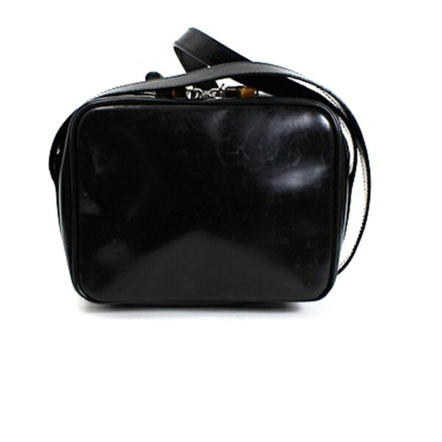 Gucci Black Gray Leather Shoulder Bag