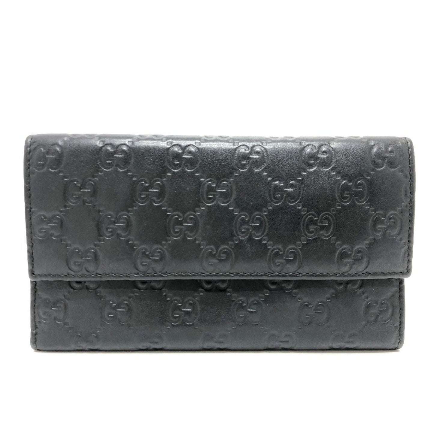Gucci Black Leather Wallet (Tri-Fold)