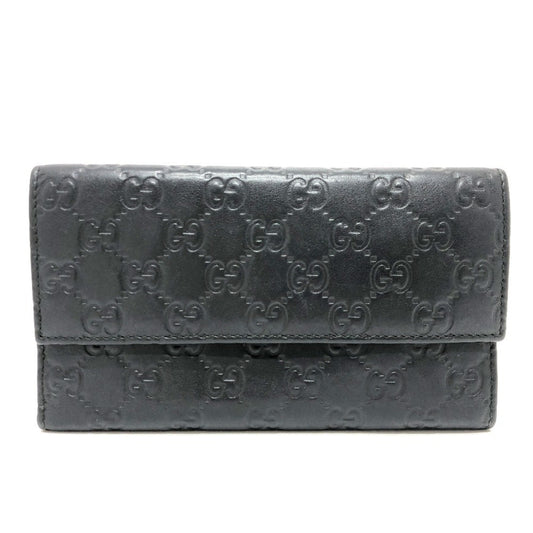 Gucci Black Leather Wallet (Tri-Fold)