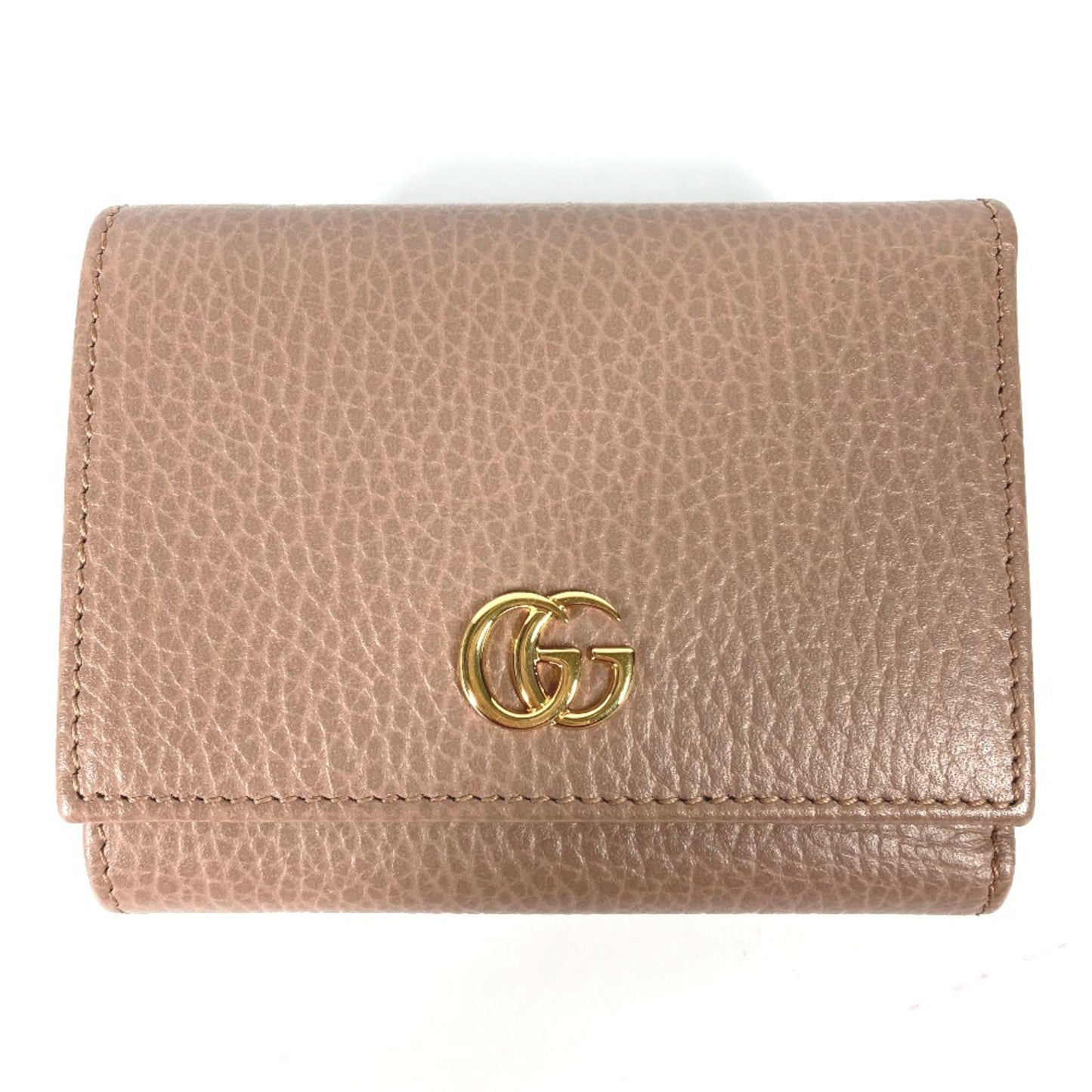 Gucci Beige Leather Wallet (Tri-Fold)