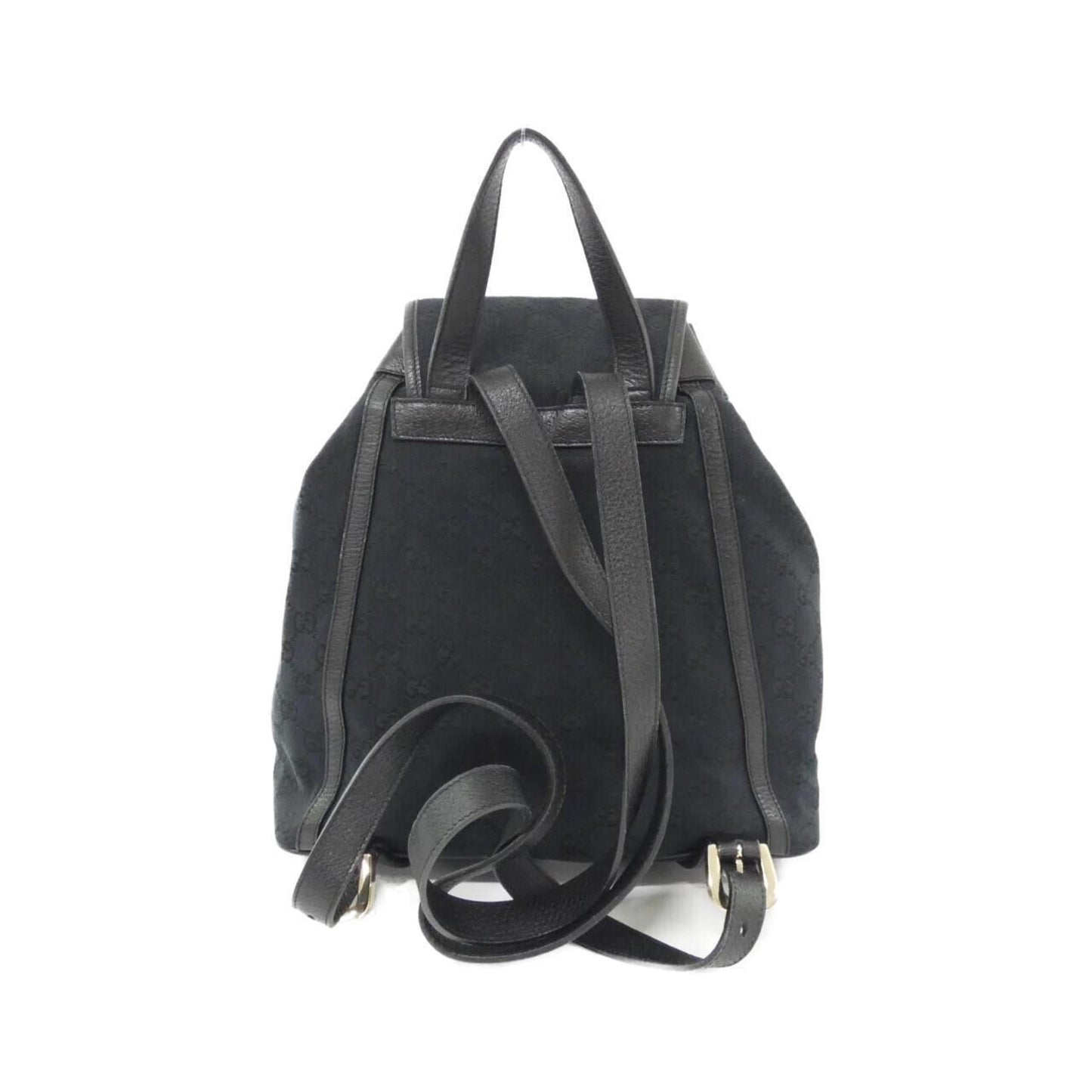Gucci Black Gg Canvas Backpack