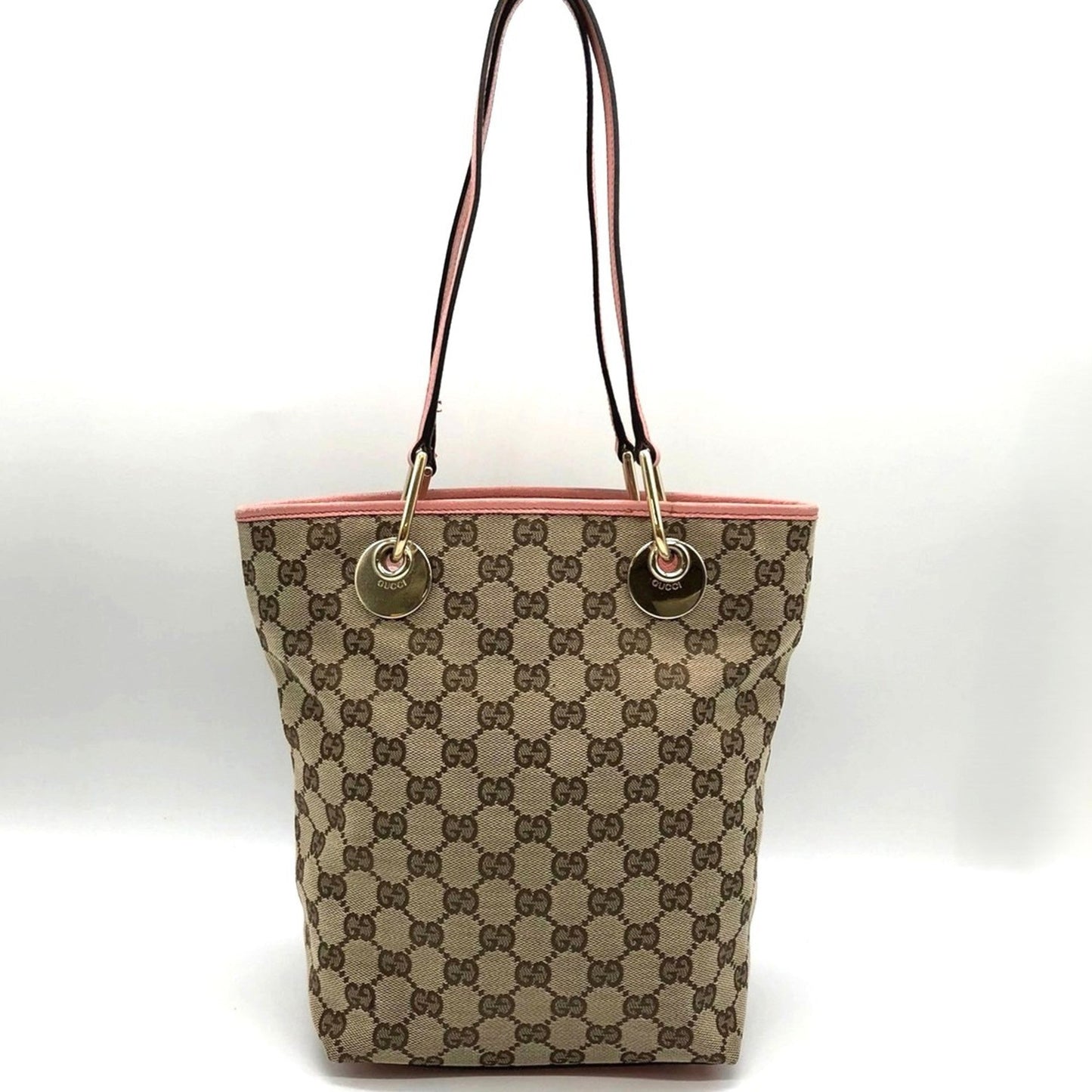 Gucci Beige Gg Canvas Tote Bag