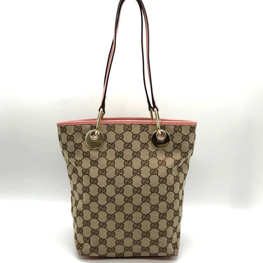 Gucci Beige Gg Canvas Tote Bag