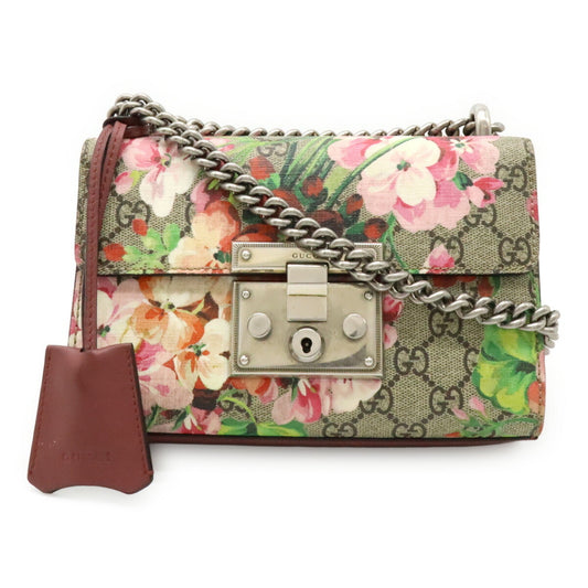 Gucci Beige Multi-Color Pink Pvc Leather Shoulder Bag