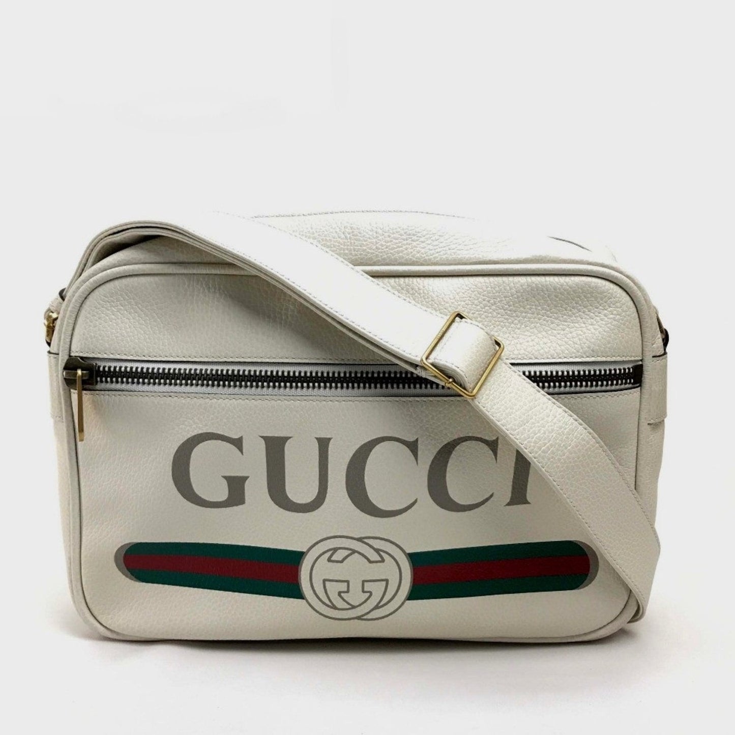 Gucci White Leather Shoulder Bag