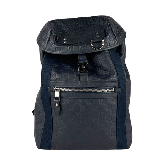 Gucci Navy Leather Backpack