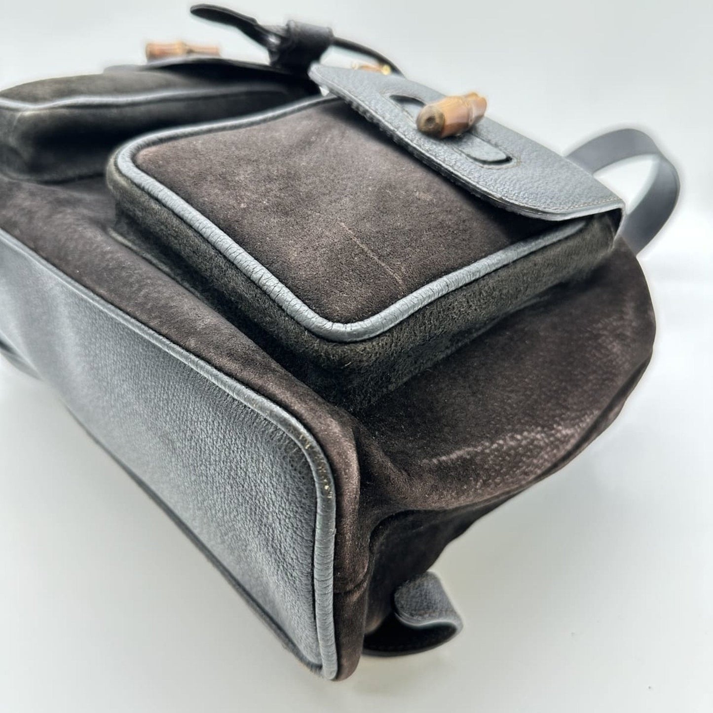 Gucci Black Suede Backpack