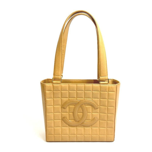Chanel Beige Leather Handbag Tote Bag