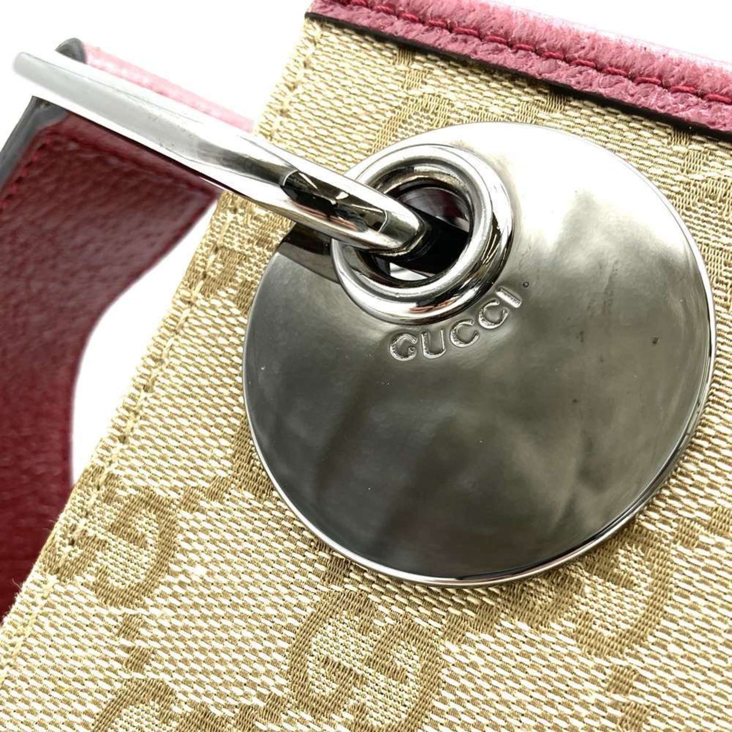 Gucci Gg Canvas Beige Gg Canvas Leather Shoulder Bag