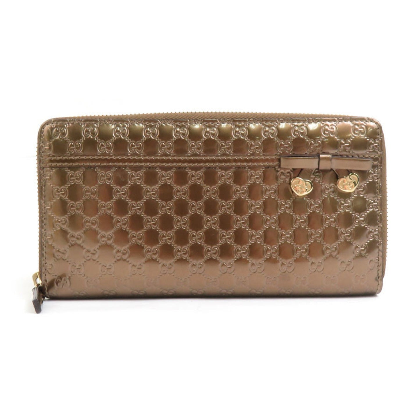 Gucci Bronze Leather Long Wallet (Bi-Fold)