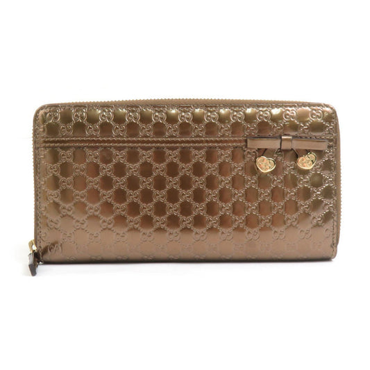 Gucci Bronze Leather Long Wallet (Bi-Fold)