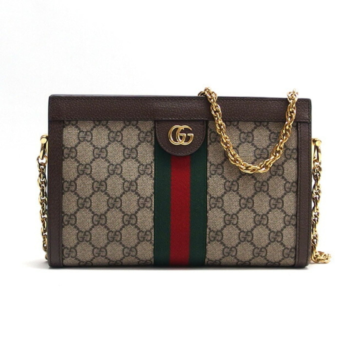 Gucci Sherry Line Beige Brown Dark Brown Gg Supreme Shoulder Bag