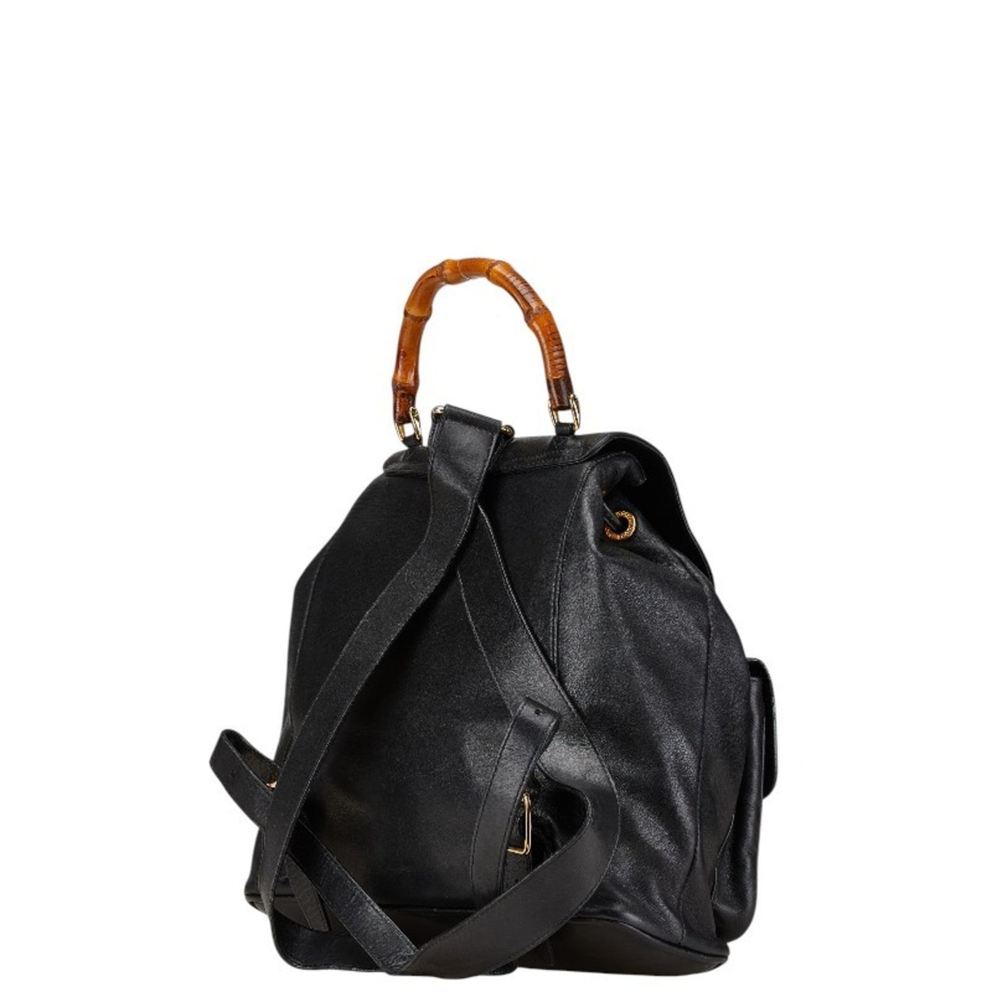 Gucci Black Leather Backpack Handbag