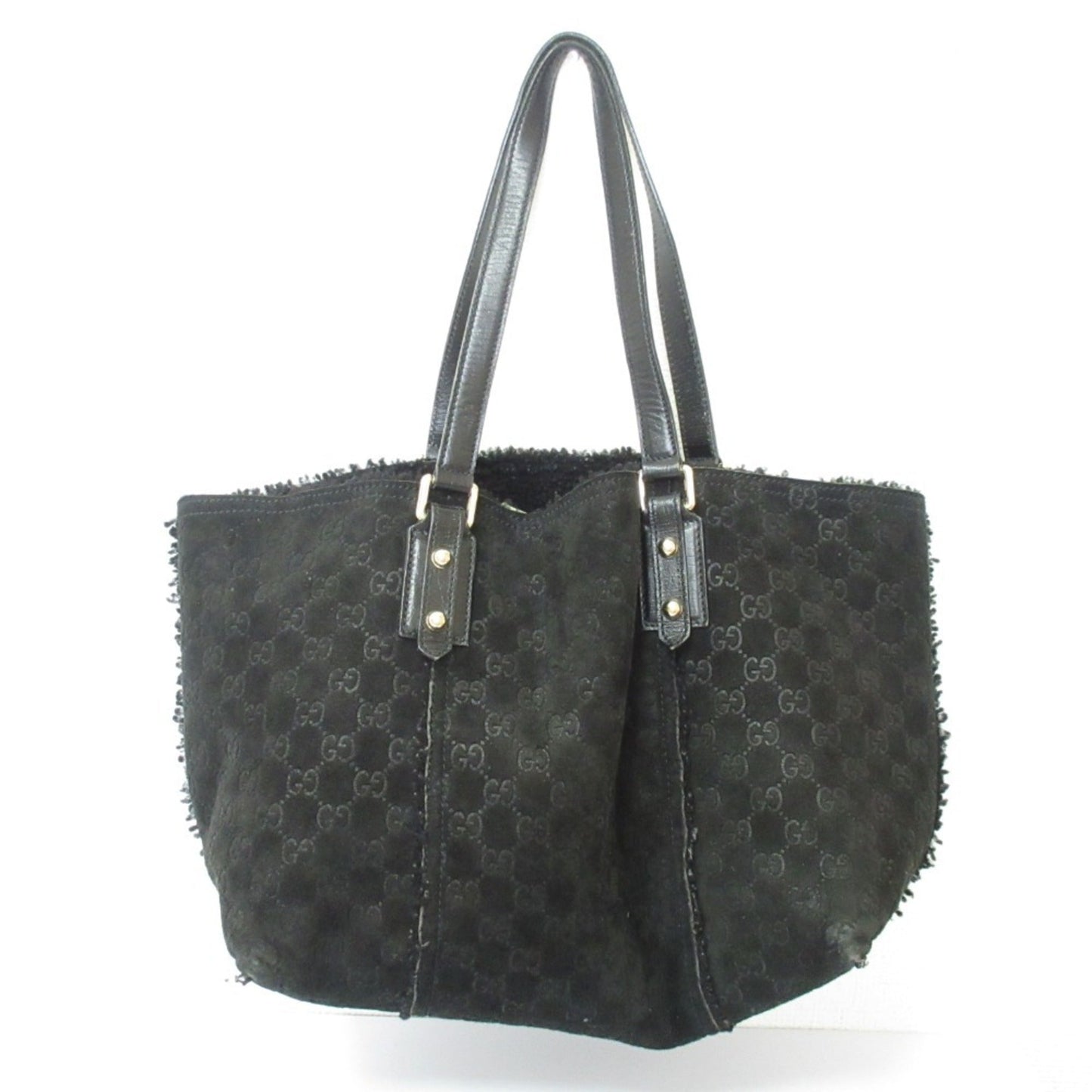 Gucci Black Leather Handbag Tote Bag