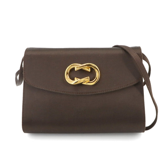 Gucci Brown Satin Shoulder Bag
