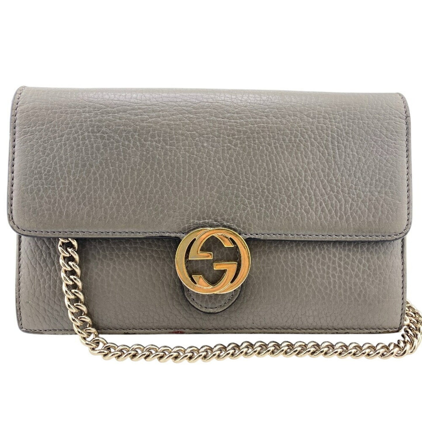Gucci Gray Leather Shoulder Bag