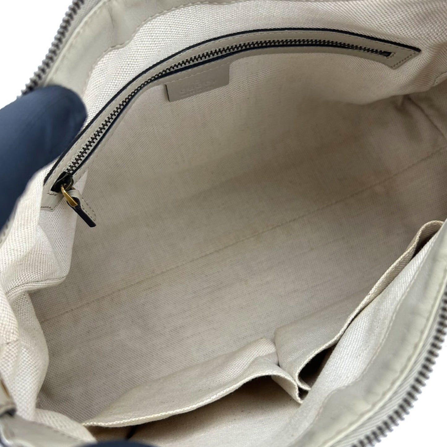 Gucci Gg Canvas Beige Gg Canvas Leather Shoulder Bag