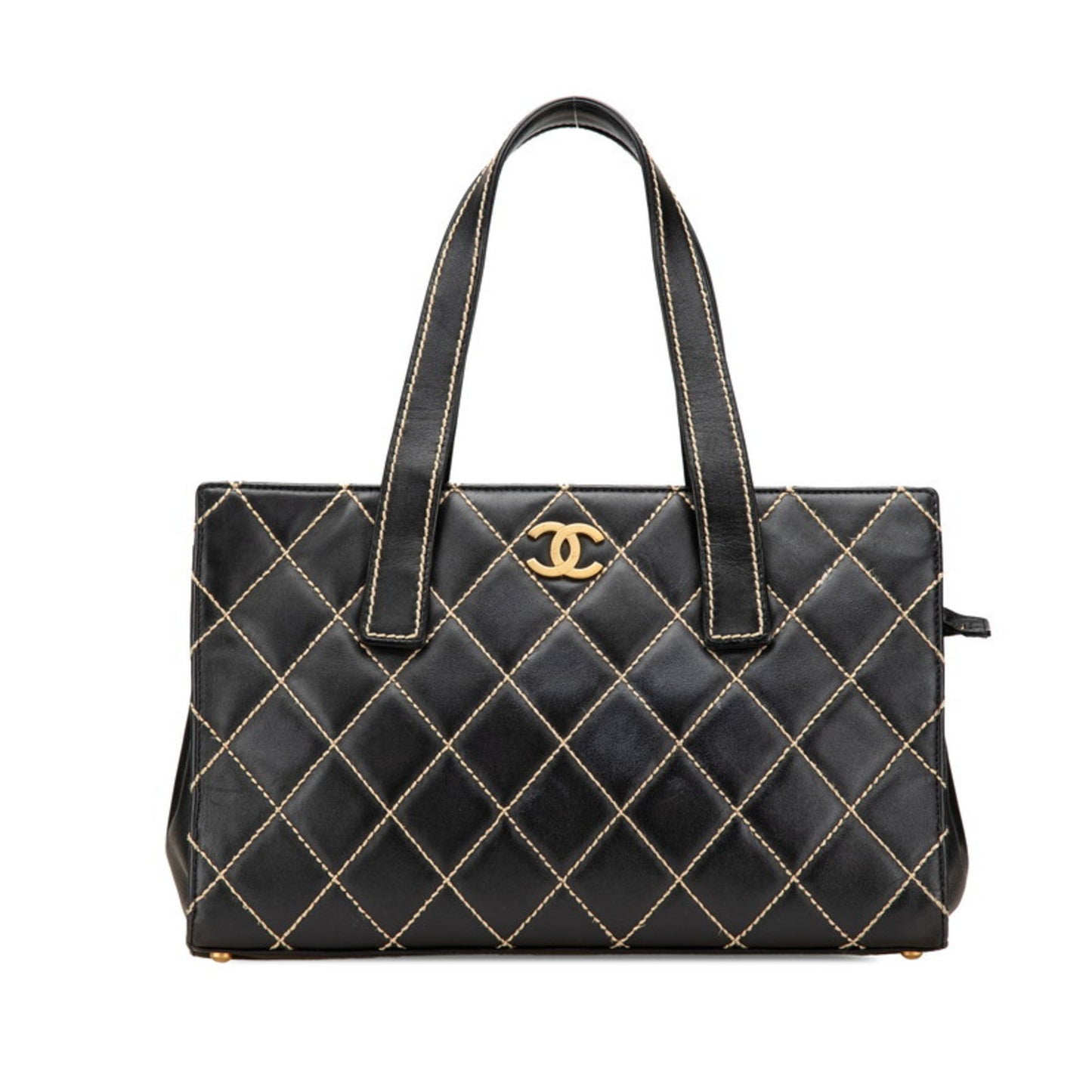 Chanel Black Leather Tote Bag