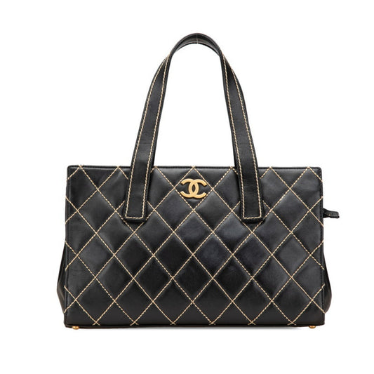 Chanel Black Leather Tote Bag