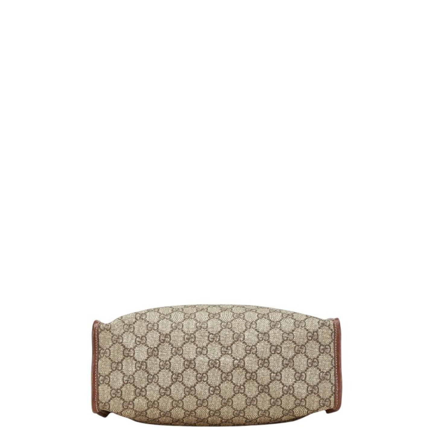 Gucci Sherry Line Beige Brown Pvc Leather Tote Bag