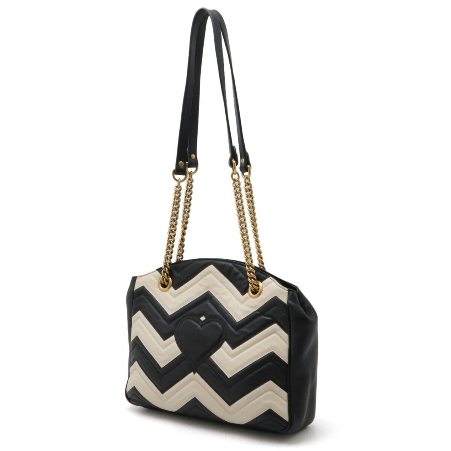 Gucci Black Ivory Leather Shoulder Bag Tote Bag