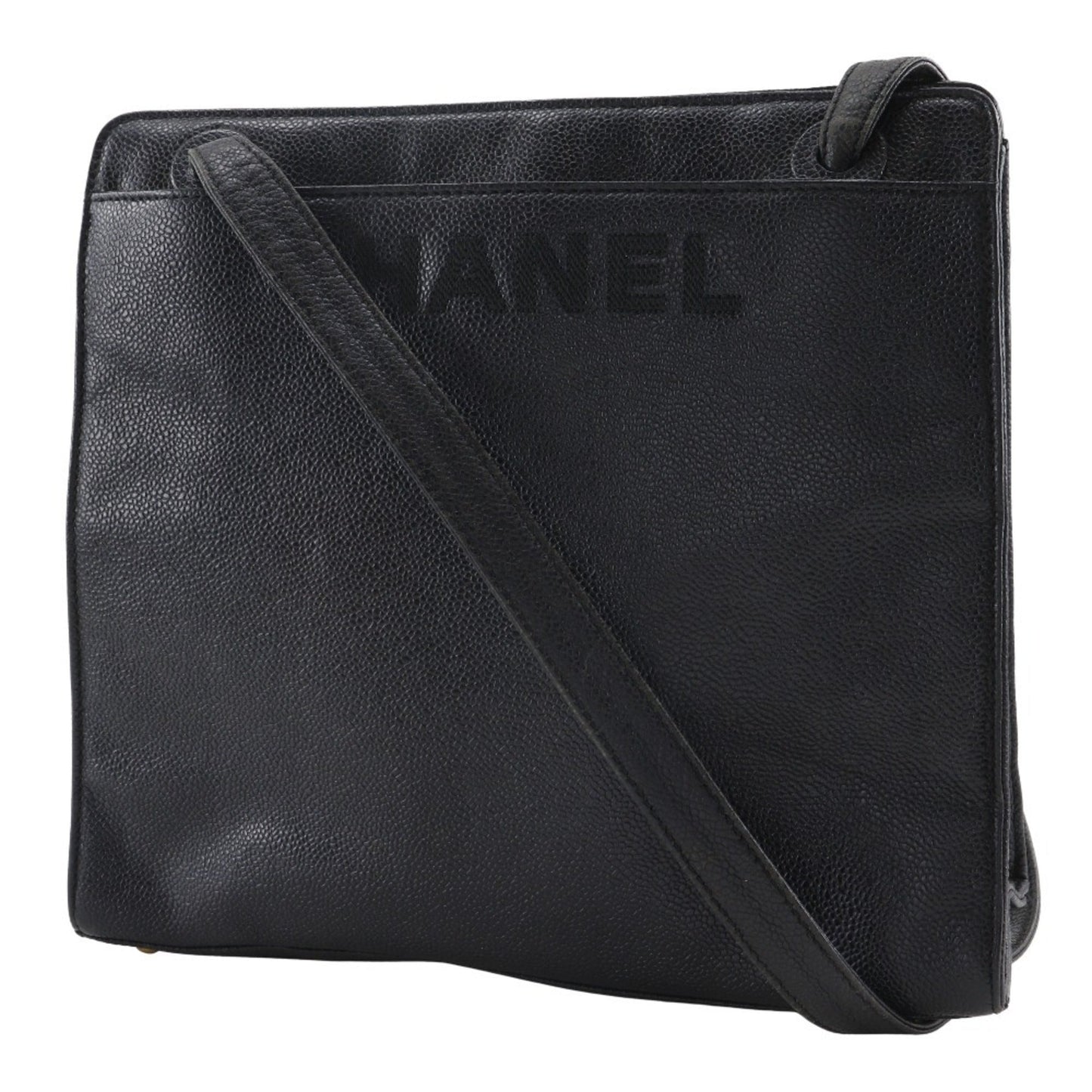 Chanel Black Grained Calfskin Tote Bag