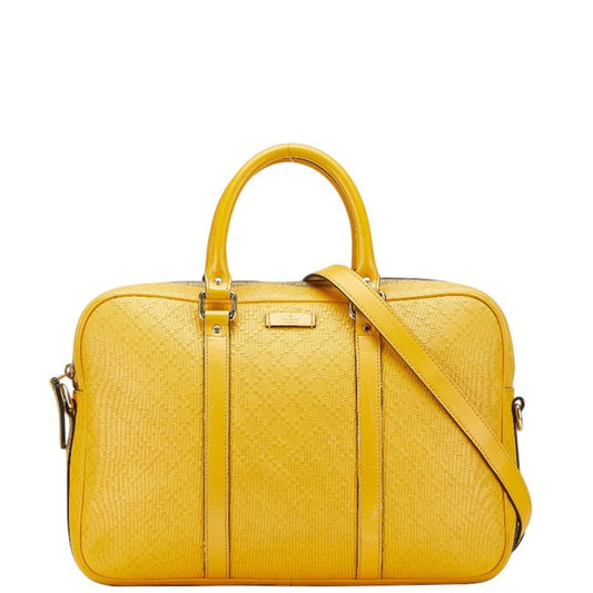 Gucci Diamante Yellow Leather Shoulder Bag