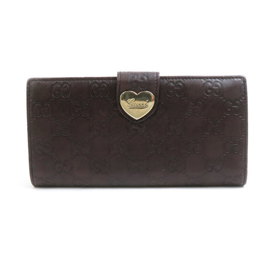 Gucci Dark Brown Leather Long Wallet (Bi-Fold)