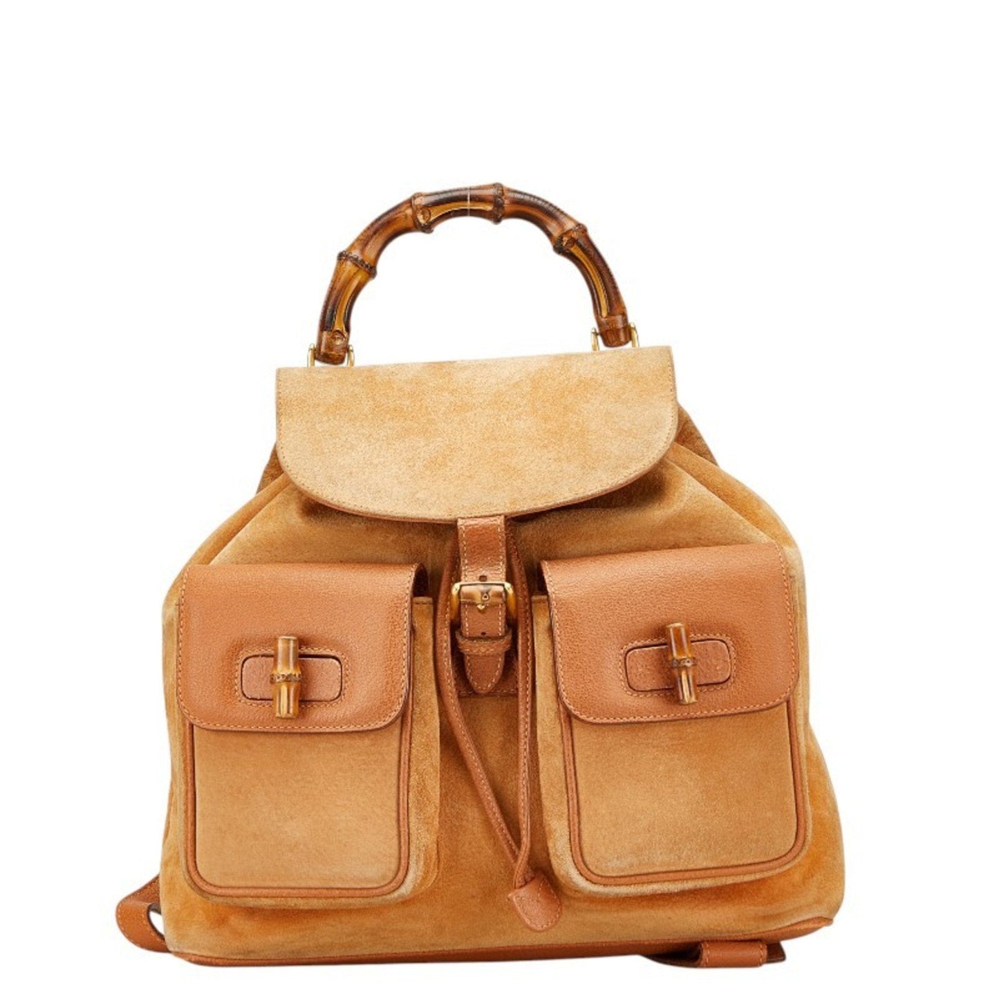 Gucci Brown Leather Suede Backpack