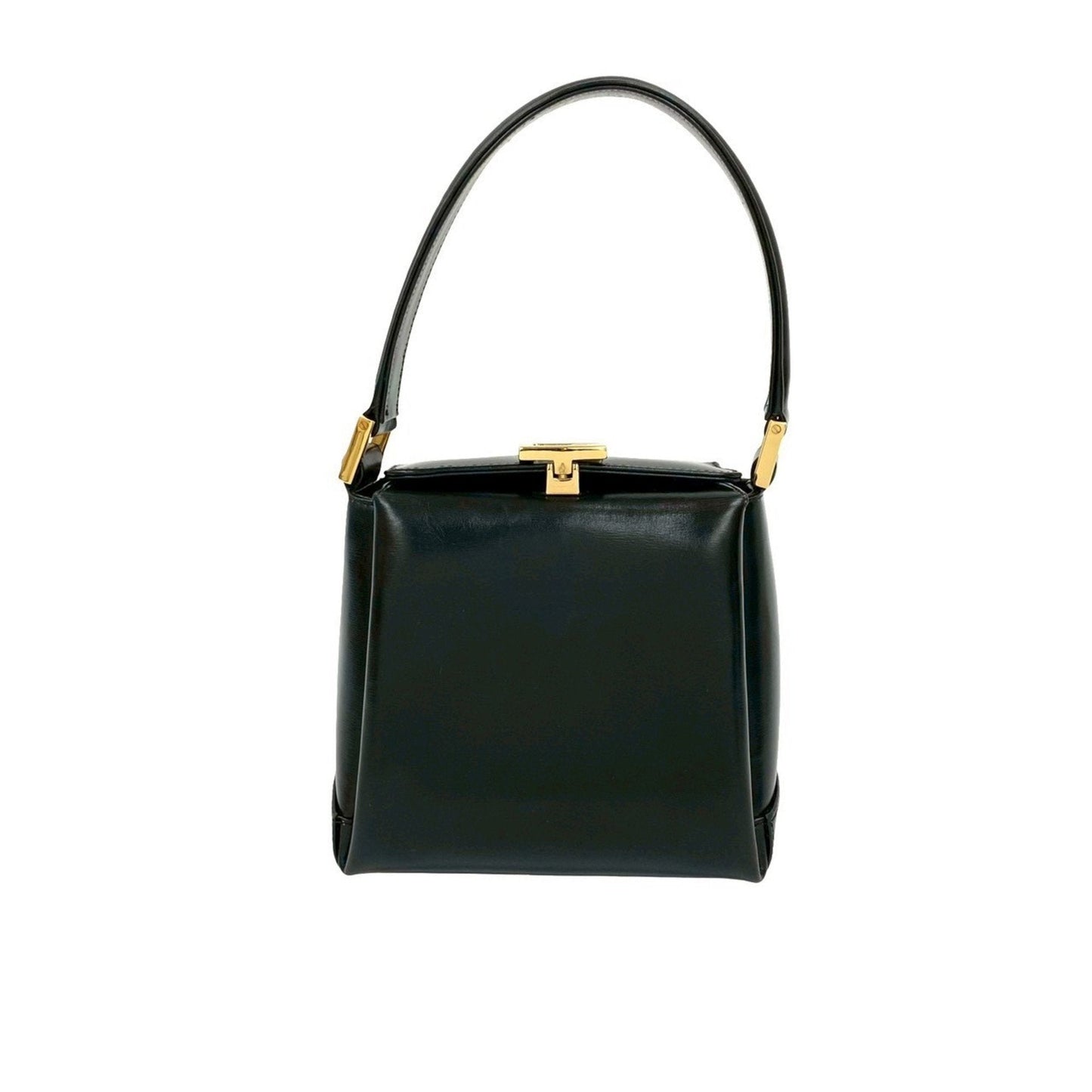 Gucci Black Leather Handbag Tote Bag