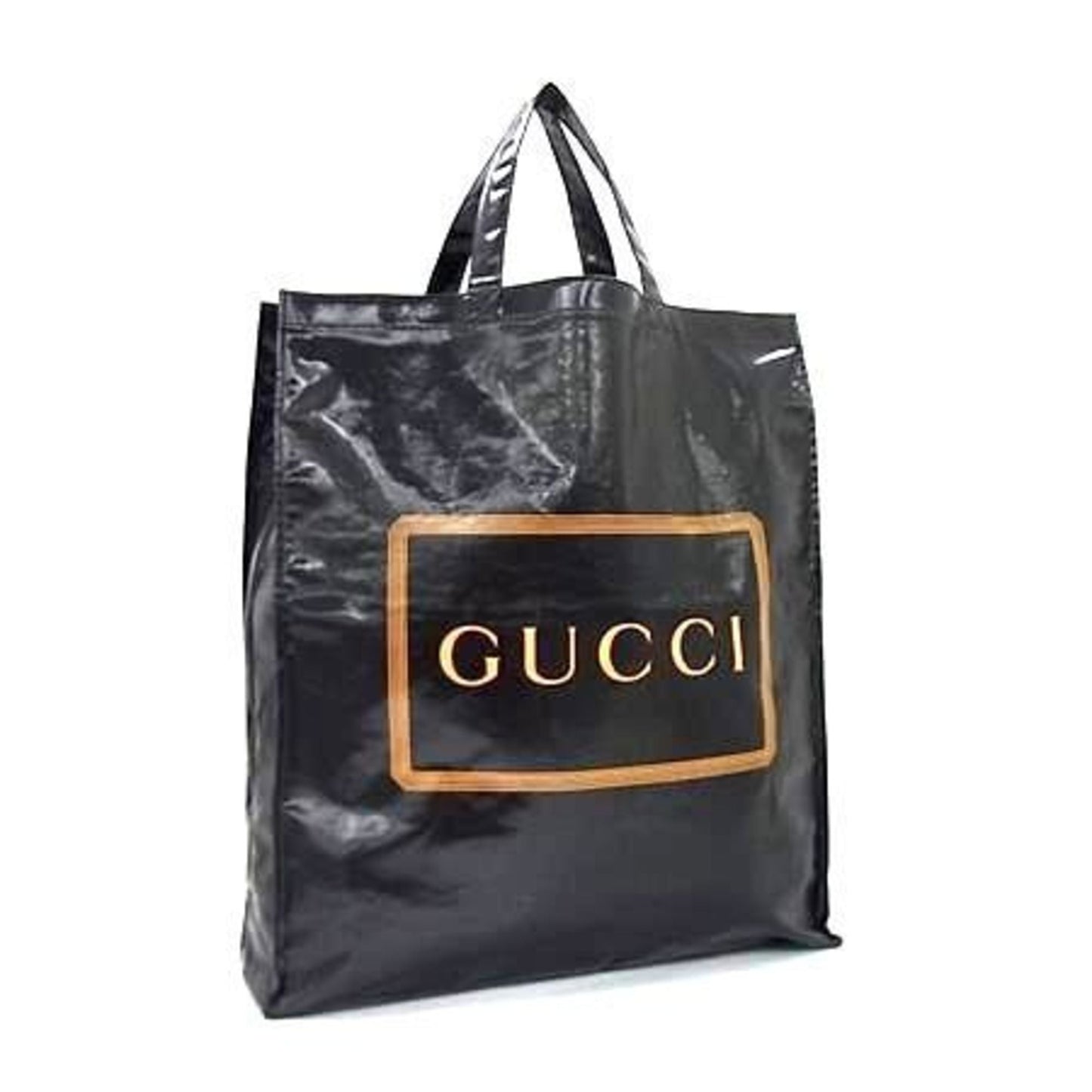 Gucci Black Coated Canvas Handbag Tote Bag