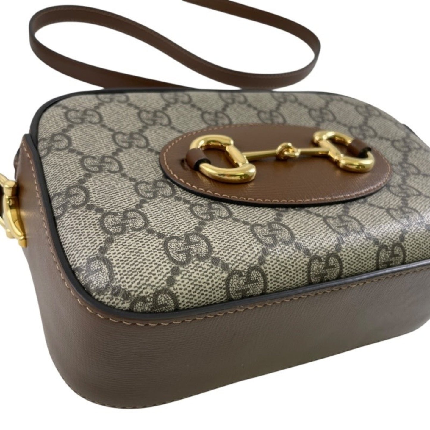 Gucci Beige Pvc Leather Shoulder Bag