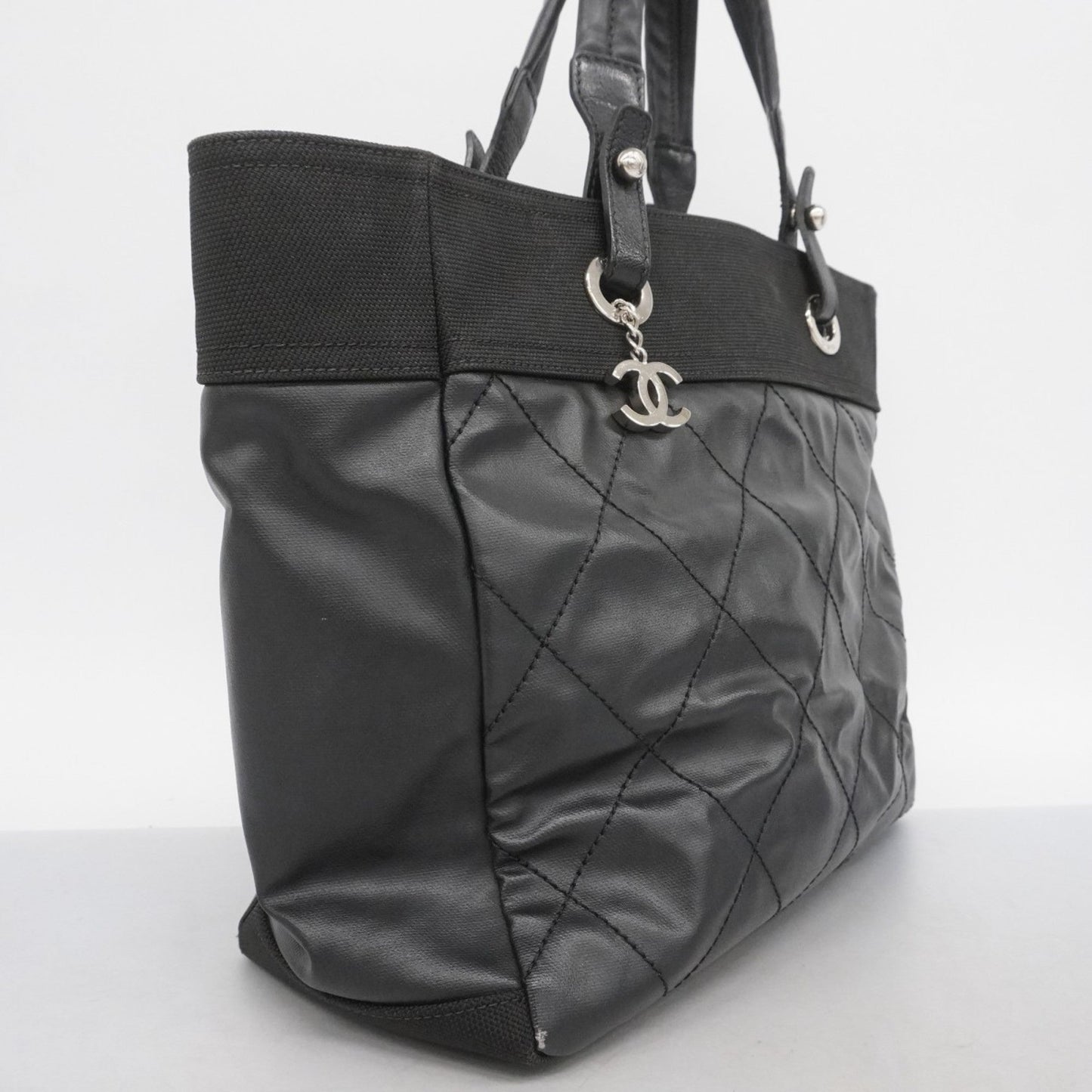 Chanel Black Canvas Tote Bag