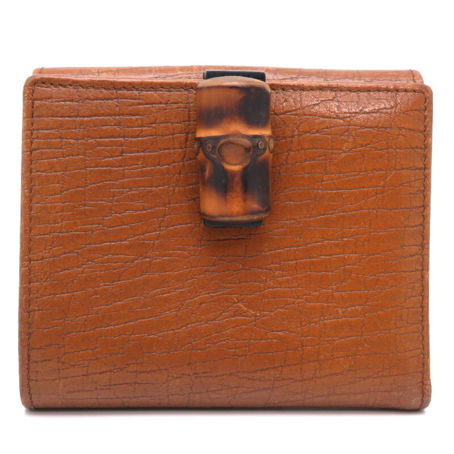 Gucci Bamboo Camel Bamboo Leather Wallet (Bi-Fold)