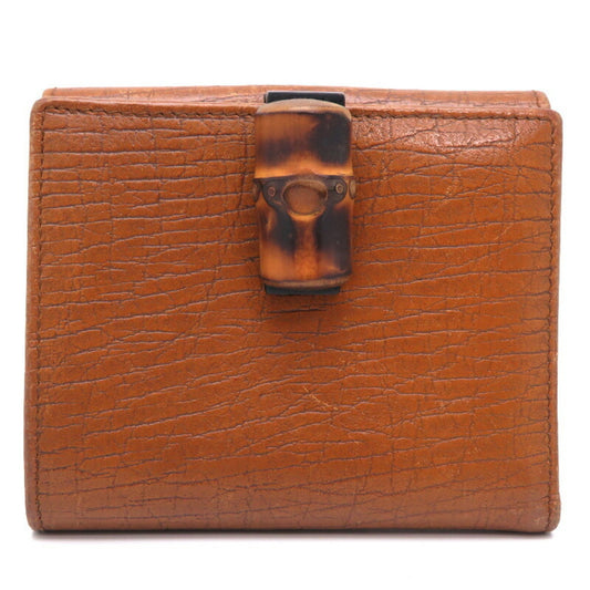 Gucci Bamboo Camel Bamboo Leather Wallet (Bi-Fold)