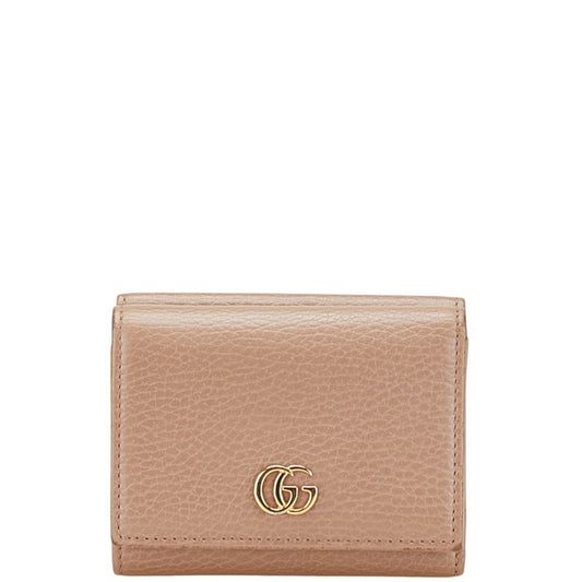 Gucci Beige Leather Wallet (Tri-Fold)